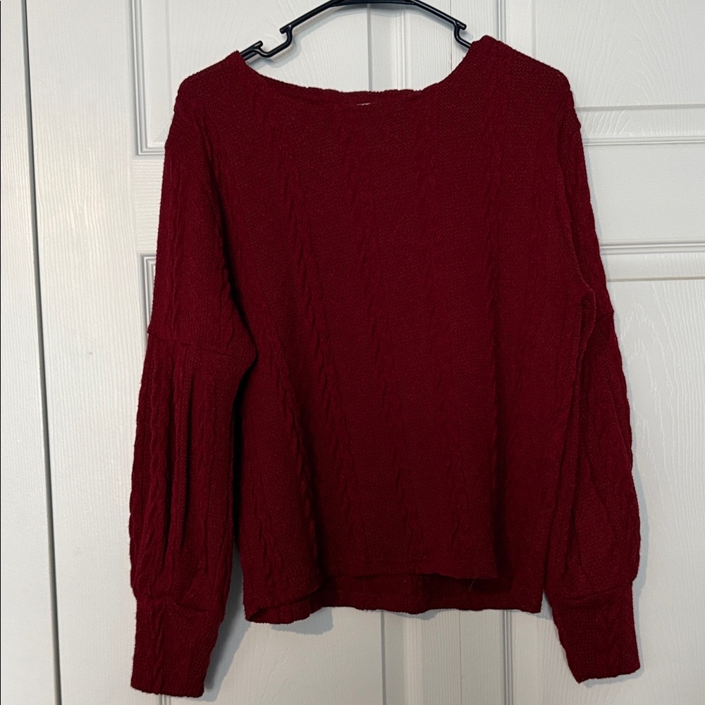 Elegant Burgundy Women's Sweater